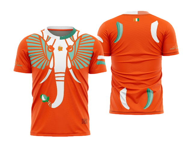 Fanwear Éléphant (Ivoire 2025) “Orange”