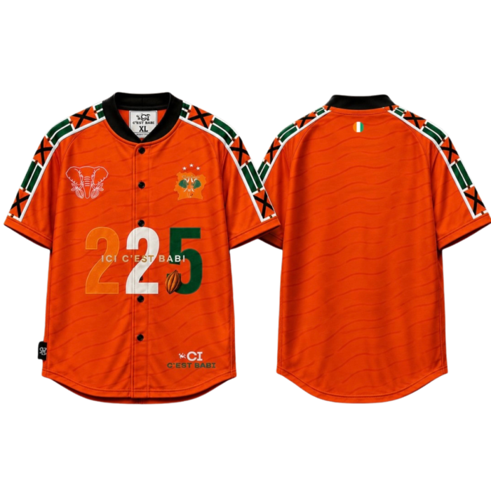 LE CODE 225 — Maillot Baseball Premium (Orange)